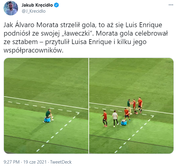 Tak Morata CELEBROWAŁ gola w meczu z Polską